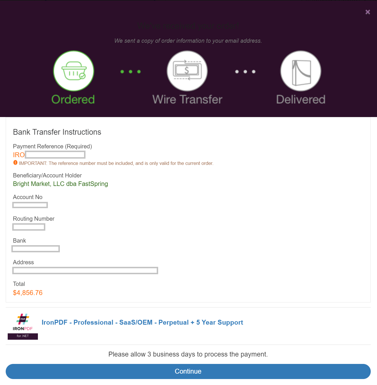 Make a Wire Transfer